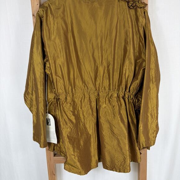 NWT Krista Larson Gold Button Up High Low Blouse / Jacket #1370 Size MED - Picture 3 of 6